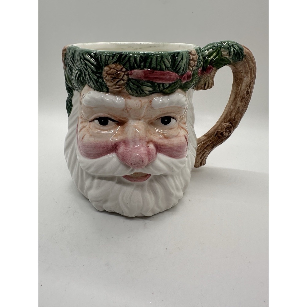 Vintage Nantucket Santa Face Christmas Mug‎ Christmas Tree Shops Holiday Cup